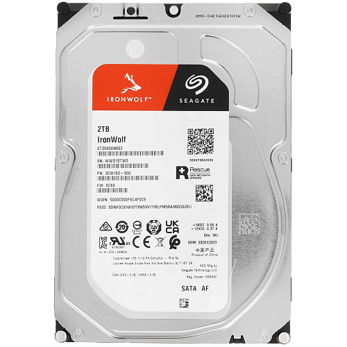 Внутренний жесткий диск 3,5" 2Tb Seagate (ST2000VN003) 256Mb 5900rpm SATA3 IronWolf