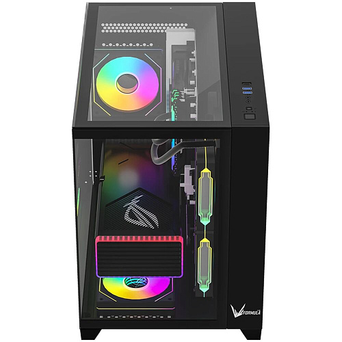 Корпус MicroATX Minitower Formula Crystal Z9ML Floe Black УЦЕНКА