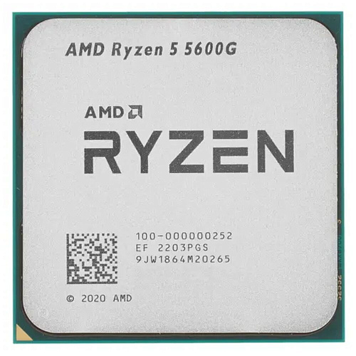 Процессор AMD Ryzen 5 5600G, 3.9ГГц, (Turbo 4.4ГГц), 6-ядерный, L3 16МБ, Сокет AM4, OEM