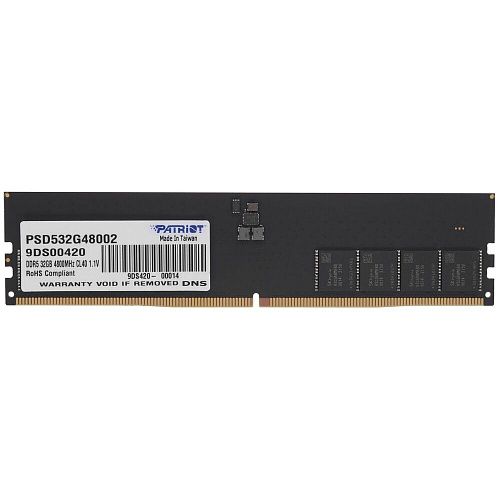 Модуль памяти DIMM 32Gb DDR5 PC34800 4800MHz Patriot Memory (PSD532G48002)