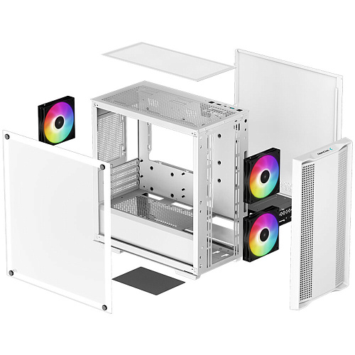 Корпус MicroATX Minitower Deepcool CC360 WH ARGB белый