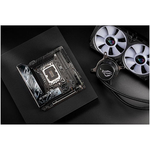 Материнская плата ASUS ROG Strix Z890-I Gaming WiFi Z890 Soc-1851 2xDDR5, 2xSATA3, RAID, 2хM.2, 1xPCI-E16x, 4xUSB3.2, 3xUSB3.2 Type C, DP, HDMI, WiFi, 2.5Glan, Mini-ITX