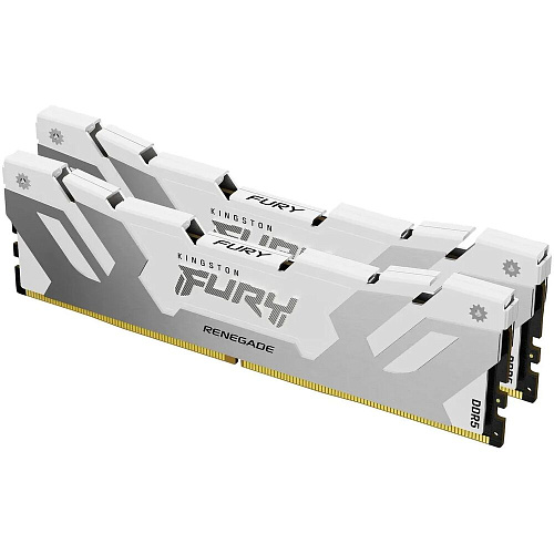 Модуль памяти DIMM 32Gb 2х16Gb DDR5 PC51200 6400MHz Kingston Fury Renegade White (KF564C32RWK2-32)
