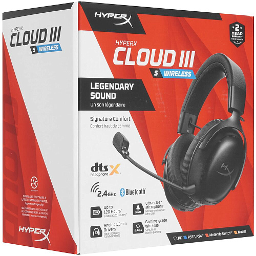 Гарнитура HyperX Cloud III S Wireless Black УЦЕНКА