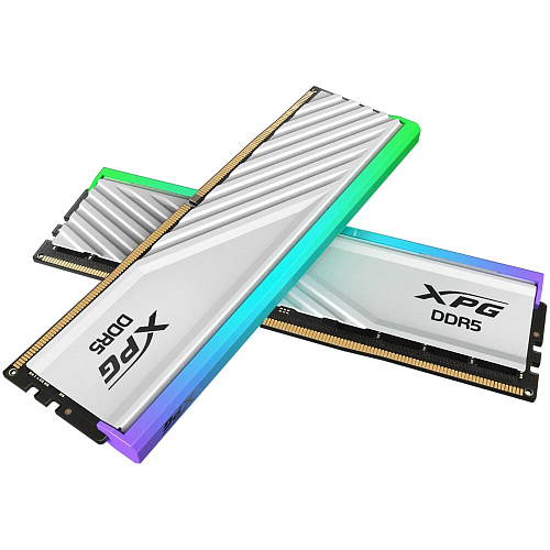 Модуль памяти DIMM 32Gb 2х16Gb DDR5 PC48000 6000MHz ADATA XPG Lancer Blade White (AX5U6000C4816G-DTLABRWH)
