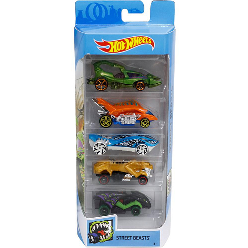 Mattel Hot Wheels 1806/FYL10 Подарочный набор из 5 машинок (Street Beasts)