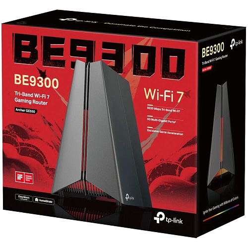 Беспроводной маршрутизатор TP-LINK Archer GE550, Wi-Fi 7 802.11be, 5760Мбит/с, 2.4ГГц и 5ГГц, 6ГГц, 4xLAN, 1xWAN