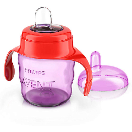 Поильник чашка AVENT SCF551/00 с ручками, 200 мл, с 6 мес (розовый)