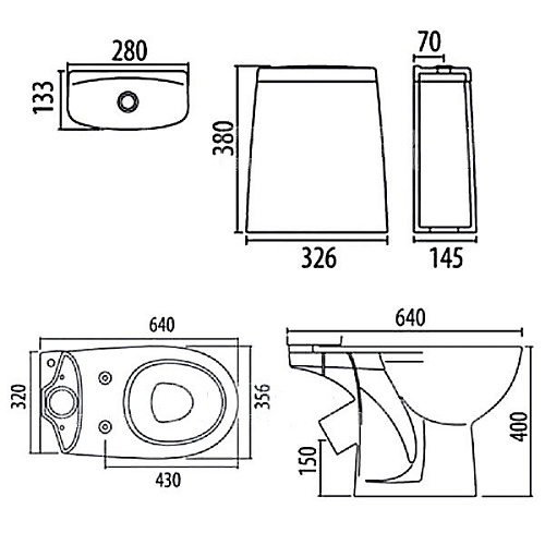 Унитаз-компакт Ifo Arret RS033601000
