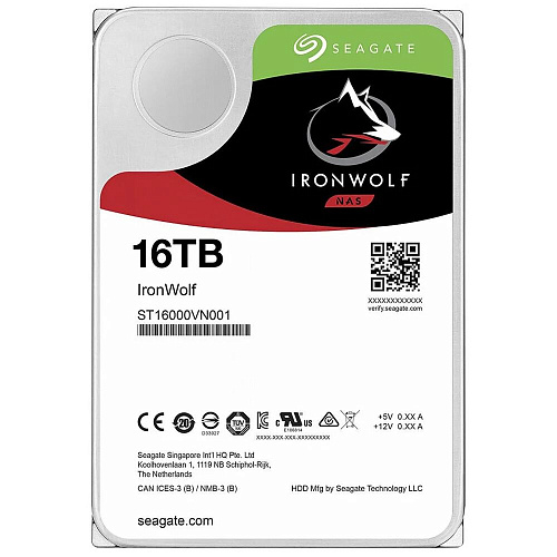 Внутренний жесткий диск 3,5" 16Tb Seagate (ST16000VN001) 256Mb 7200rpm SATA3 IronWolf