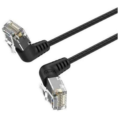 Патч-корд UTP 12м Vention (IBOBM) категория 6a черный угловой