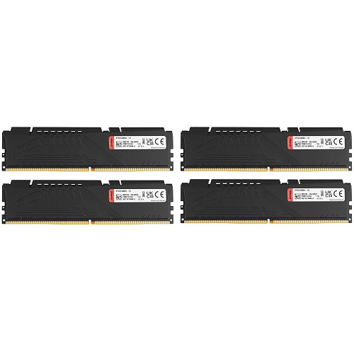 Модуль памяти DIMM 128Gb 4х32Gb DDR5 PC41600 5200MHz Kingston Fury Beast Black (KF552C40BBK4-128)