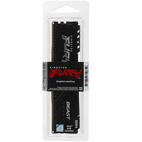 Модуль памяти DIMM 16Gb DDR4 PC25600 3200MHz Kingston Fury Beast Black (KF432C16BB1/16WP)