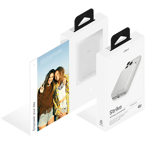 Внешний аккумулятор uBear Strike Magnetic Power bank MagSafe 10000mAh PD30W Qi2.2 White