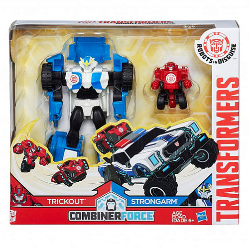 Hasbro Transformers C0653 Трансформеры роботы под прикрытием: Гирхэд-Комбайнер Трекаут и Стронгарм
