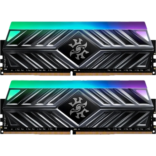 Модуль памяти DIMM 32Gb 2х16Gb DDR4 PC25600 3200MHz ADATA XPG Spectrix D41 RGB Grey (AX4U3200316G16-DT41)
