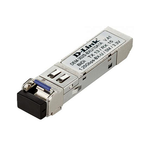 Трансивер D-Link DEM-302S-BXU/A1A 1-port mini-GBIC 1000Base-BX SMF WDM (Bi-Directional) (up to 2km, single mode)