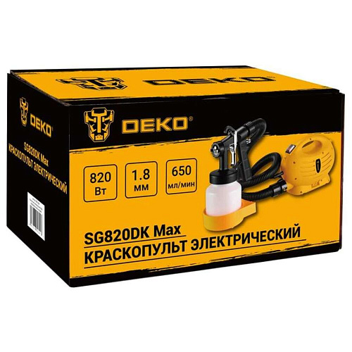 Краскораспылитель Deko SG820DK Max, 800 мл, 820Вт 083-1128 УЦЕНКА