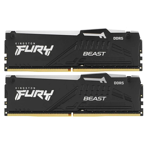 Модуль памяти DIMM 64Gb 2х32Gb DDR5 PC48000 6000MHz Kingston Fury Beast Black RGB EXPO (KF560C36BBEAK2-64)
