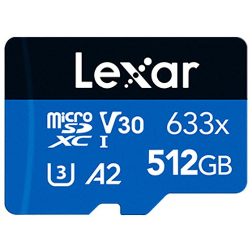 Карта памяти Micro SecureDigital 512Gb Lexar 633x SDXC class 10 (LSDMI512BB633A) + SD адаптер