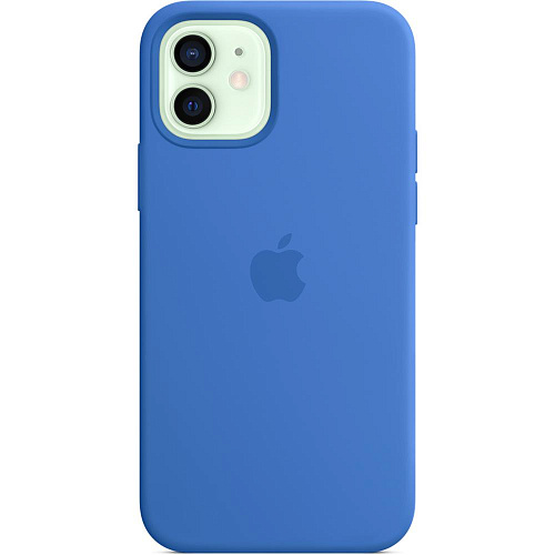 Чехол для Apple iPhone 12\12 Pro Silicone Case with MagSafe Capri Blue