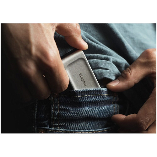 Внешний SSD-накопитель 2Tb Kingston XS2000 SXS2000/2000G (SSD) USB 3.2 серебристый