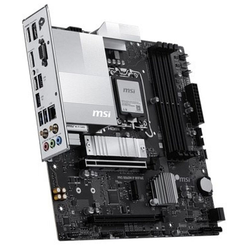 Материнская плата MSI Pro B860M-P WiFi6E B860 Socket-1851 4xDDR5, 4xSATA3, RAID, 2хM.2, 2xPCI-E16x, 3xUSB3.2, D-Sub, DP, HDMI, WiFi, 2.5Glan, mATX