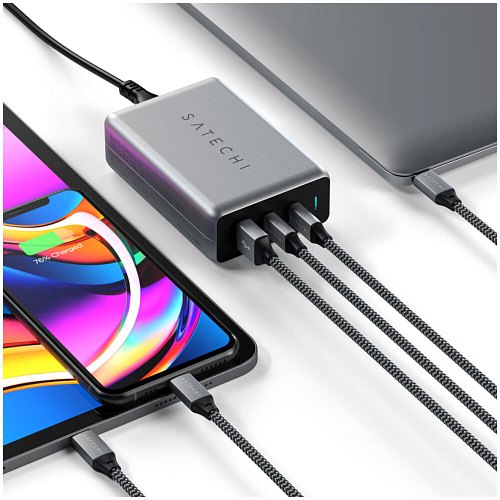 Сетевое зарядное устройство Satechi Compact Charger 100W ST-TC100GM-EU 2xUSB-C + USB-A