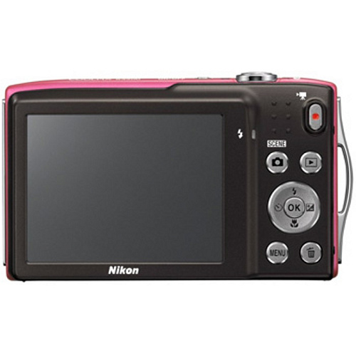 Компактная фотокамера Nikon Coolpix S3300 Pink (16Mpx, 6x zoom, 2.7"LCD)