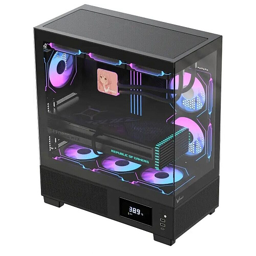 Корпус ATX Miditower Formula Crystal E1 Floe Black УЦЕНКА