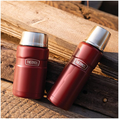 THERMOS Термос KING SK2000 Rustic Red, карминно-красный, 0,47 л.