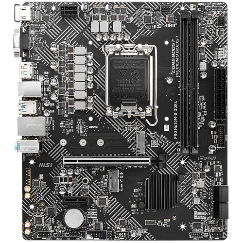 Материнская плата MSI Pro H610M-G DDR4 H610 Socket-1700 2xDDR4, 4xSATA3, 1xM.2, 1xPCI-E16x, 2xUSB3.2, D-Sub, DP, HDMI, Glan, mATX