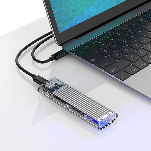 Корпус для SSD NVMe M.2 Orico TCM2-C3-SV, USB Type C Серебристый