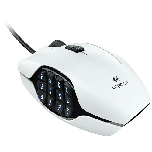 Мышь Logitech G600 MMO Gaming Mouse White USB 910-002872