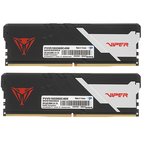 Модуль памяти DIMM 16Gb DDR5 PC44800 5600MHz Patriot Memory Viper Venom Gaming Grey (PVV516G56C36)