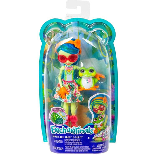 Кукла Enchantimals с любимой зверюшкой FNH22/GFN43 Тамика древесная лягушка