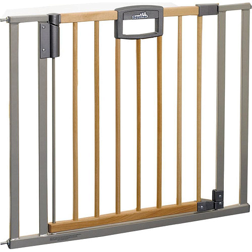 Ворота безопасности Geuther Easylock Wood 80,5-88,5х81,5, натуральный/серебро