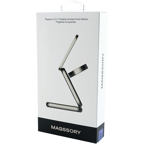 Беспроводная зарядная панель 3 в 1 Для IPhone, Apple Watch, Airpods Magssory WCH003 22W Grey