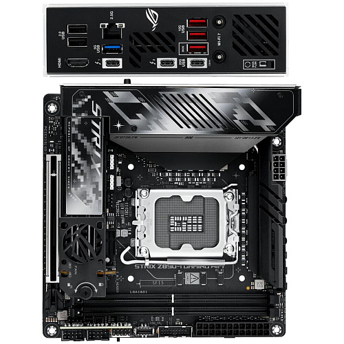 Материнская плата ASUS ROG Strix Z890-I Gaming WiFi Z890 Soc-1851 2xDDR5, 2xSATA3, RAID, 2хM.2, 1xPCI-E16x, 4xUSB3.2, 3xUSB3.2 Type C, DP, HDMI, WiFi, 2.5Glan, Mini-ITX