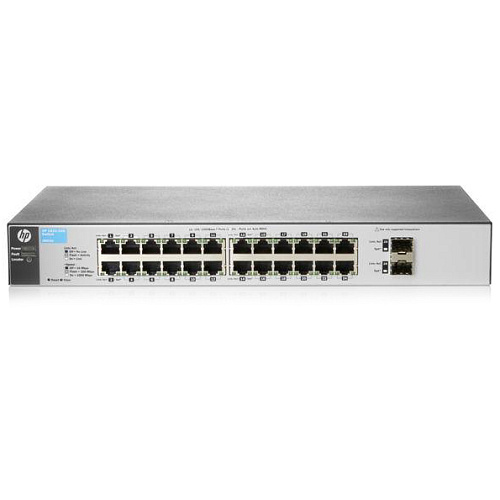 Коммутатор HP 1810-24G V2 управляемый 2-го уровня 24 порта 10/100/1000 Мбит/с, 2 порта SFP (J9803A)