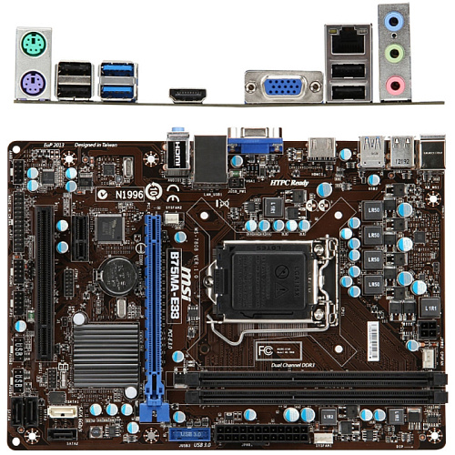 Материнская плата MSI B75MA-E33 Socket-1155 B75 2xDDR3, 1xSATA3, 1xPCI-E16x, 2xUSB3.0 mATX 