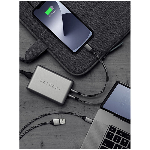 Сетевое зарядное устройство Satechi Compact Charger 100W ST-TC100GM-EU 2xUSB-C + USB-A