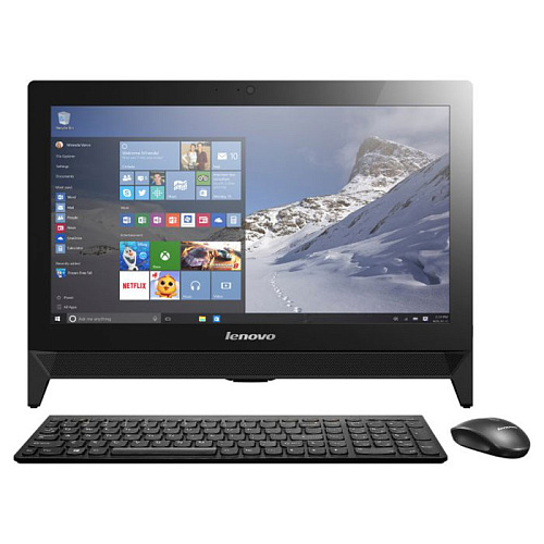 Моноблок Lenovo IdeaCentre C20-00 19.5" HD+ Cel J3060/4Gb/500Gb 5.4k/DVDRW/DOS/kb/m/black 1600x900