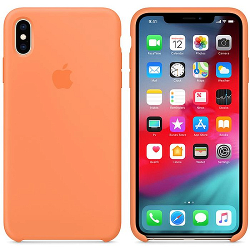 Чехол для Apple iPhone Xs Max Silicone Case Papaya