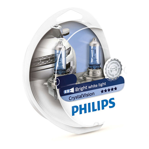 Автомобильная лампа H11 55W Crystal Vision 2шт. + W5W 2шт. Philips