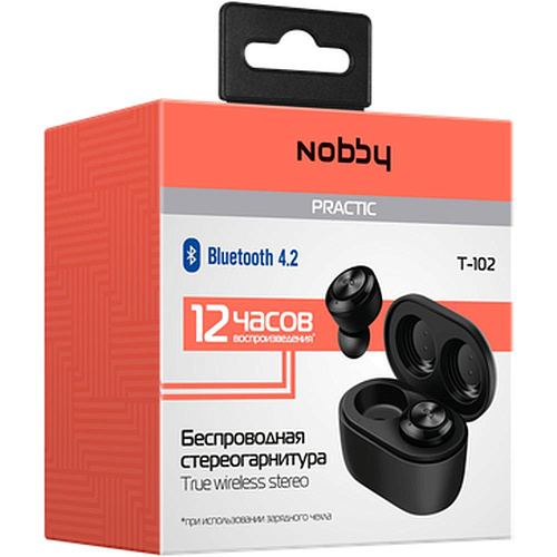 Bluetooth гарнитура Nobby Practic T-102 Black