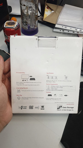 Внешний привод DVD-RW LG GP57EB40 DVD±R/±RW USB2.0 Black УЦЕНКА