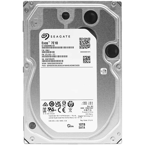 Внутренний жесткий диск 3,5" 10Tb Seagate (ST10000NM017B) 256Mb 7200rpm SATA3 Exos 7E10 RECERTIFIED