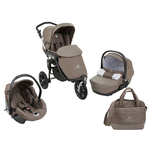 Коляска 3 в 1 Cam Cortina Evolution X3 Tris (т.бежевый/стразы)