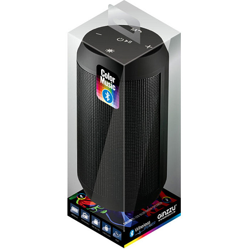 Портативная bluetooth-колонка Ginzzu GM-898B Black
